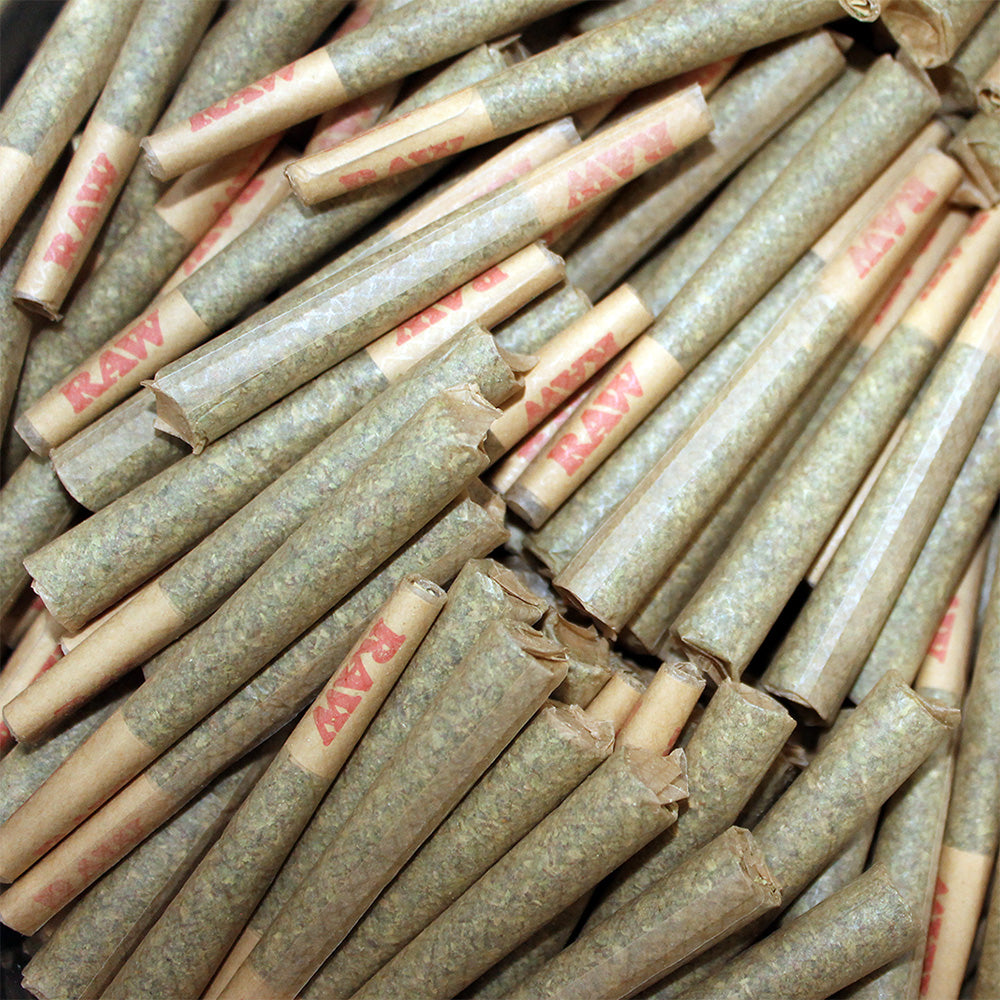 Premium all flower hemp pre-rolls with RAW rolling papers
